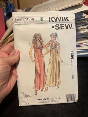 Kwik Sew 1386 Sewing Pattern Misses Nightgown Sizes XS S M L Multi-Size Options